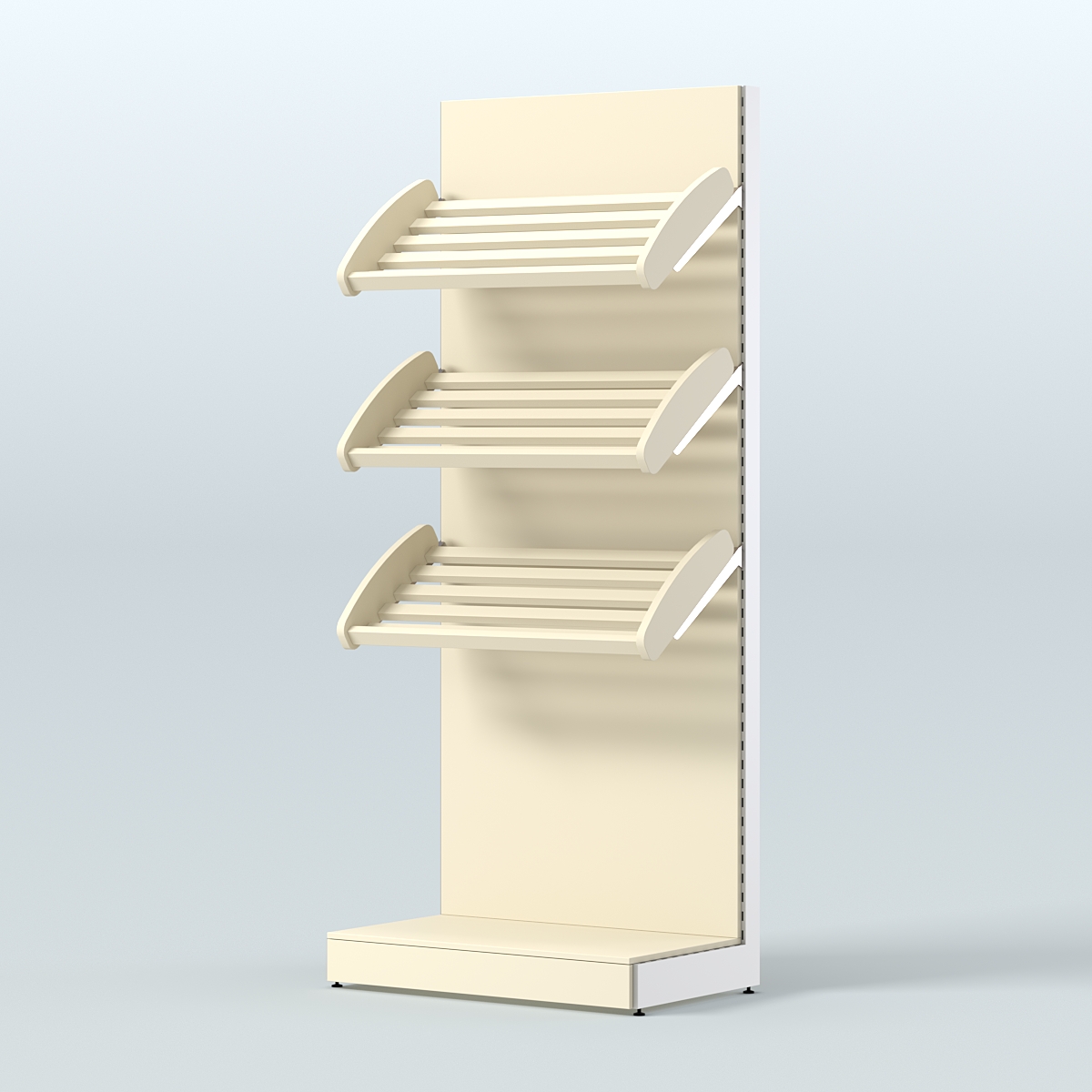 Стеллаж для хлеба и выпечки с тремя наклонными полками СХНП-01 Крем Вайс