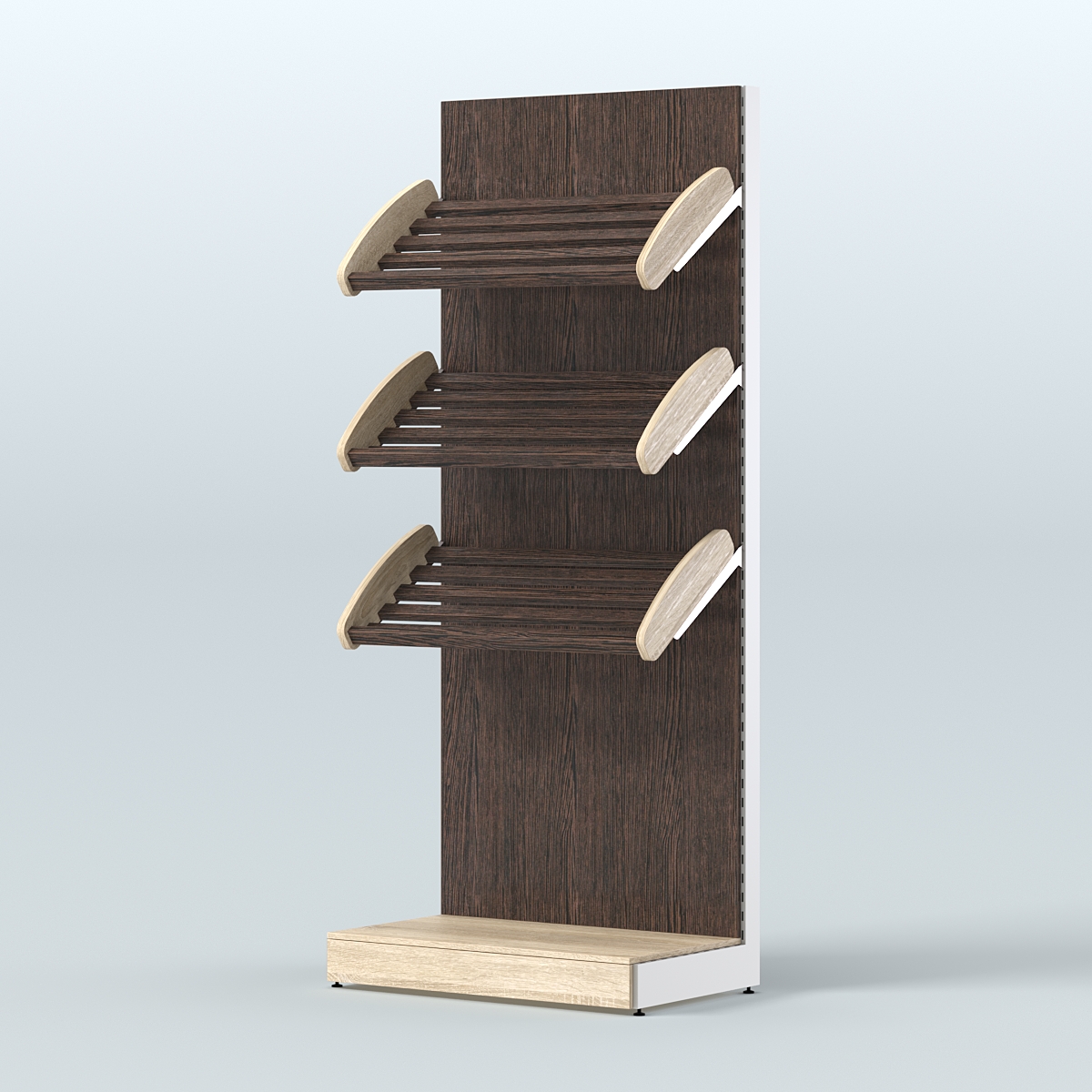 Стеллаж для хлеба и выпечки с тремя наклонными полками СХНП-01 Дуб Сонома + Дуб Венге