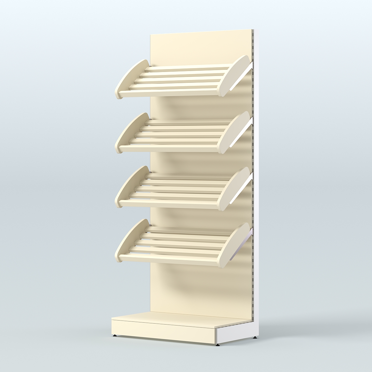 Стеллаж для хлеба и выпечки с четырьмя наклонными полками СХНП-02 Крем Вайс
