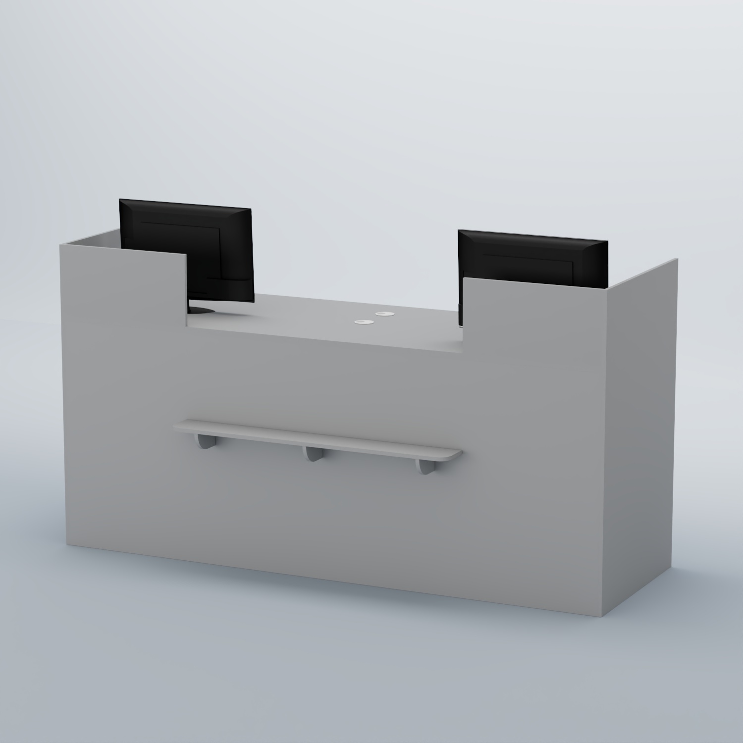 Ресепшен Атлант классический с полкой №2 Серый