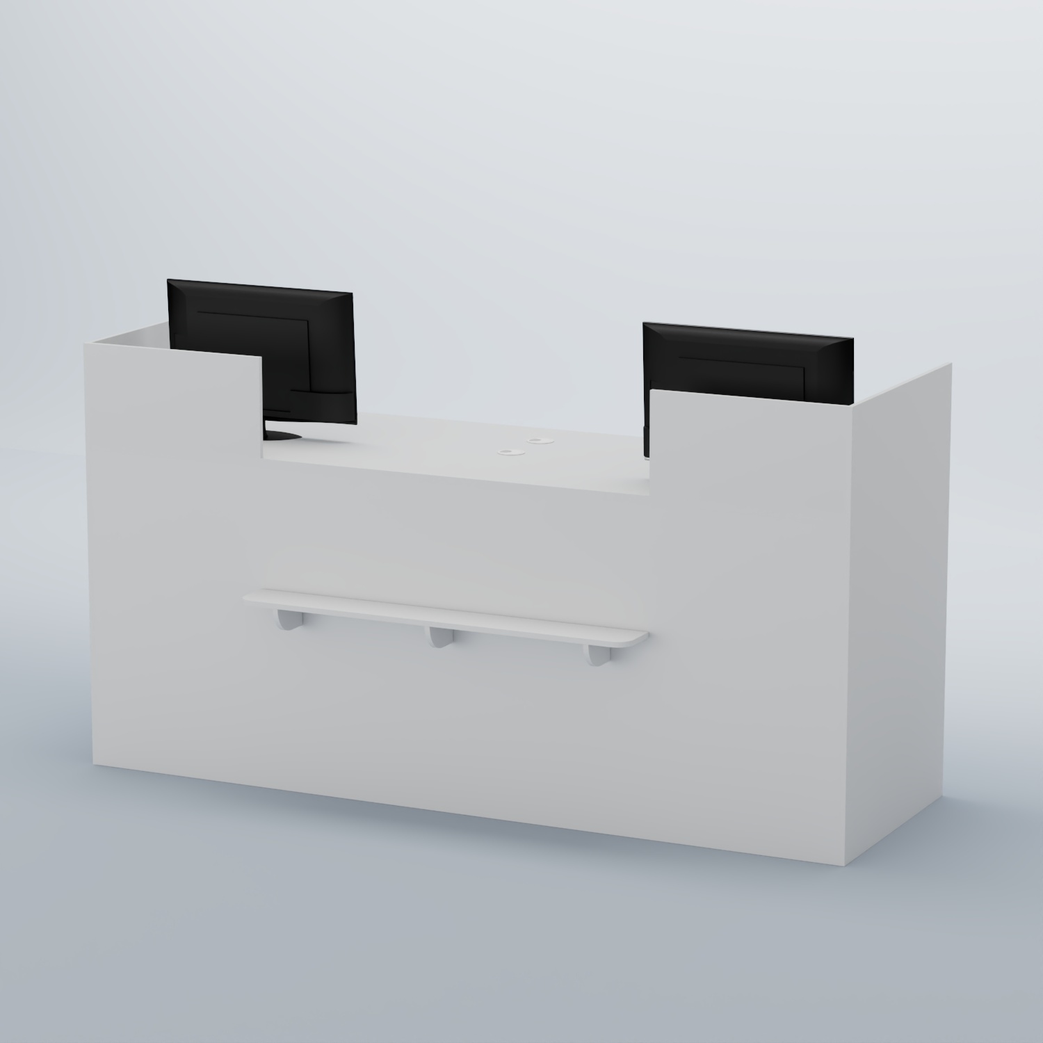 Ресепшен Атлант классический с полкой №2 Белый