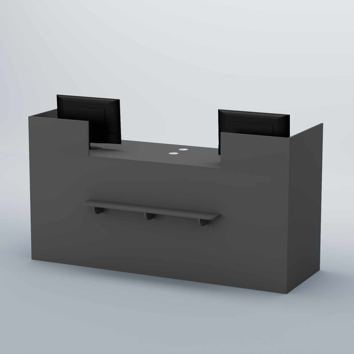 Ресепшен Атлант классический с полкой №2 Темно-Серый