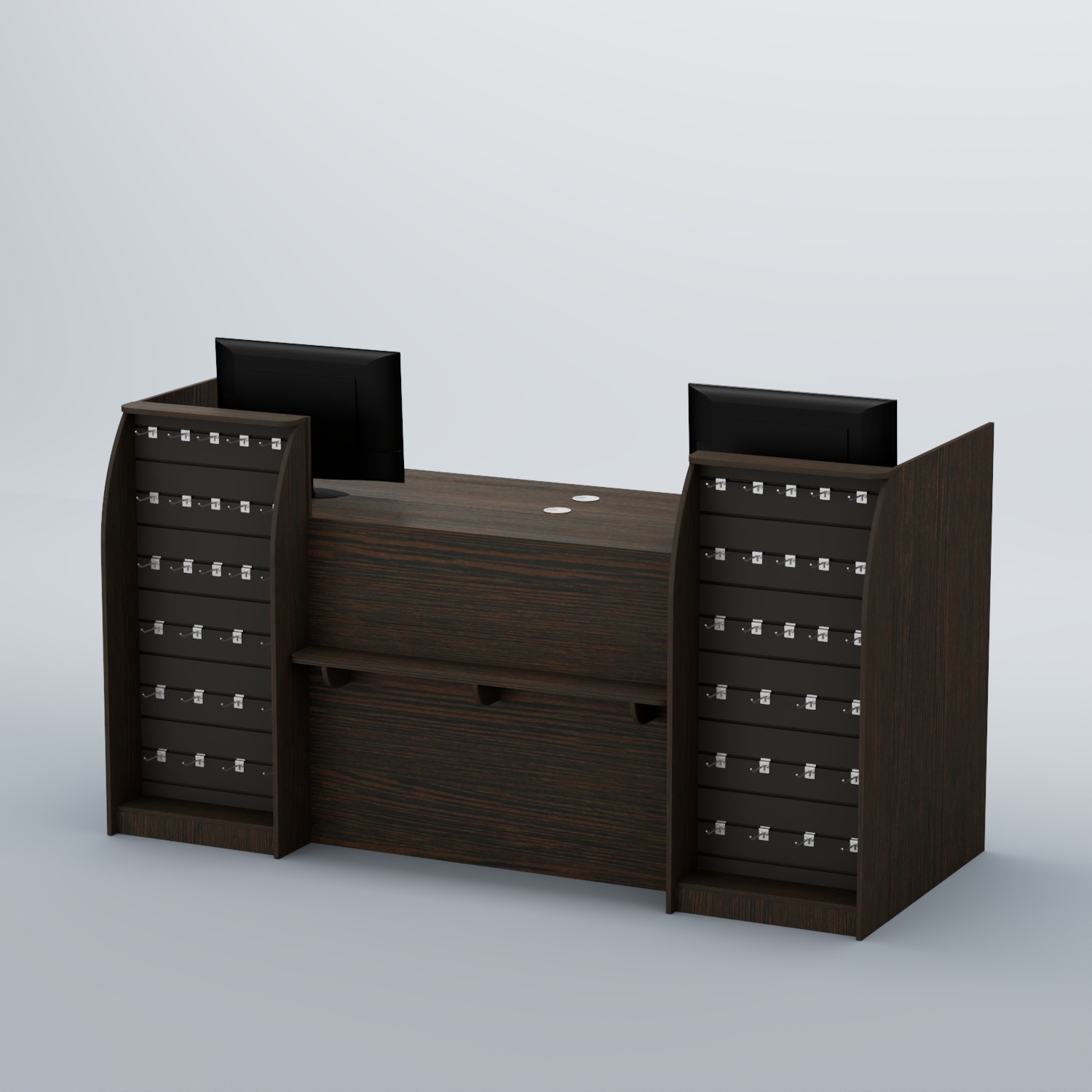 Ресепшен Атлант с фасадными наклонными экономпанелями №4 Дуб Венге