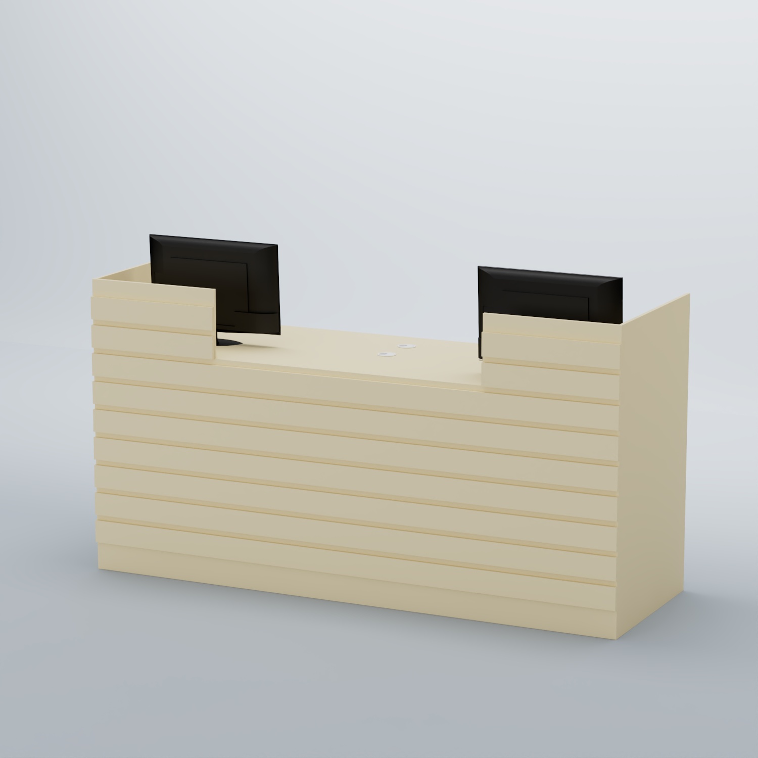 Ресепшен Атлант с накладными планками №6 Крем Вайс