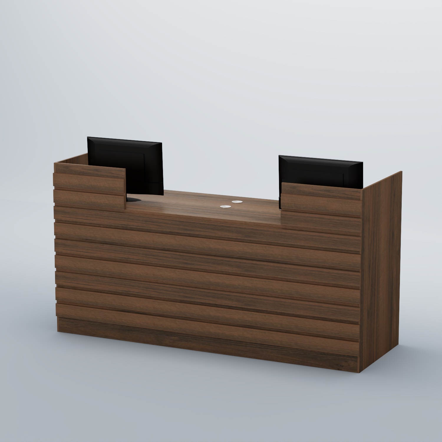 Ресепшен Атлант с накладными планками №6 Орех