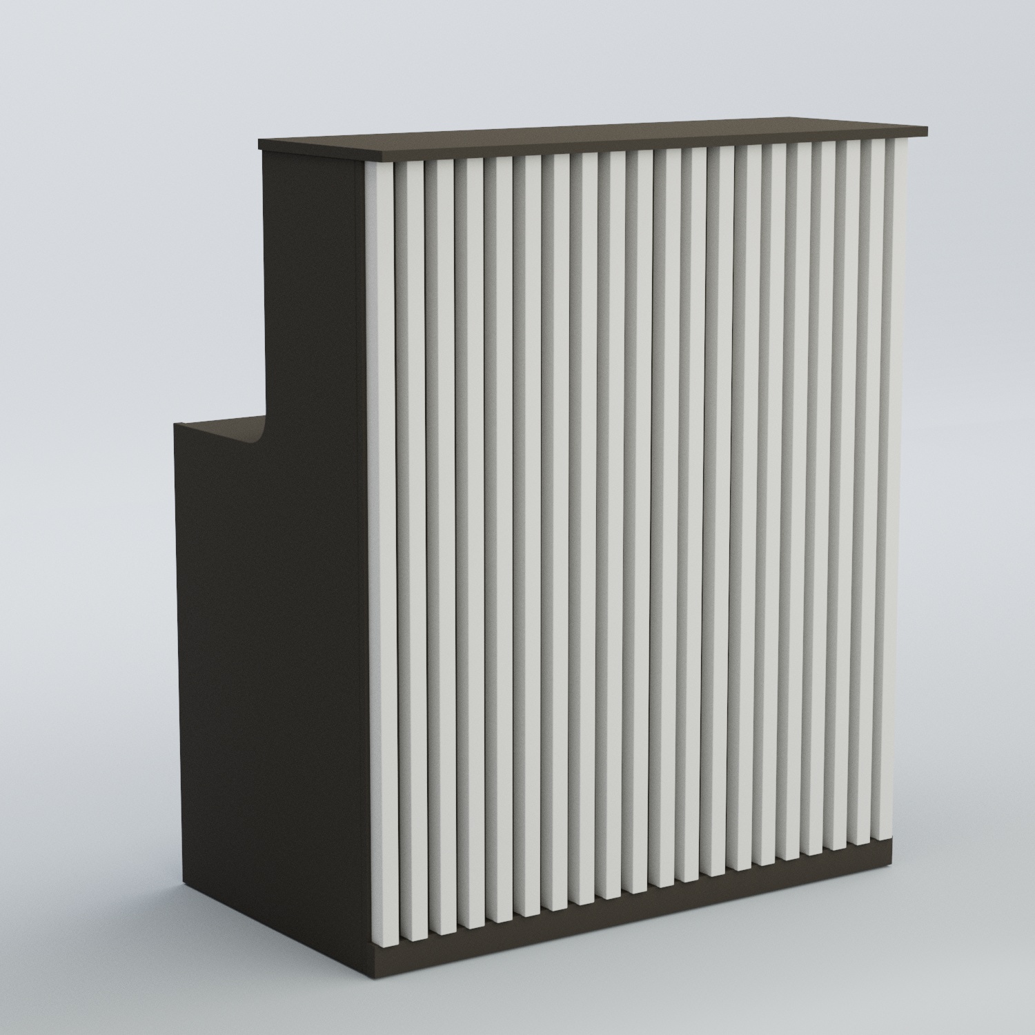 Ресепшен прямоугольный серии ВЕРТИКАЛЬ №1 Черный + Белый