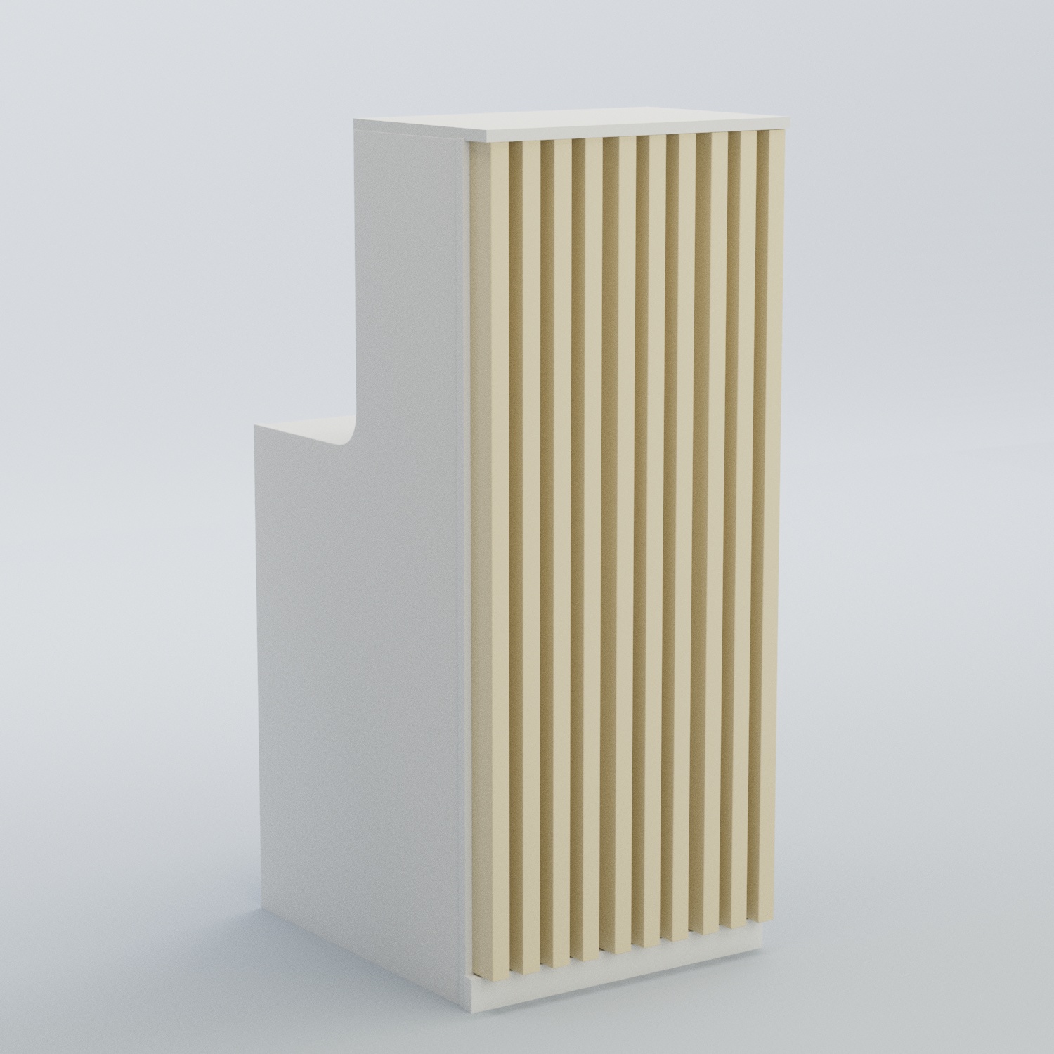 Ресепшен узкий серии ВЕРТИКАЛЬ №2 Белый + Крем Вайс