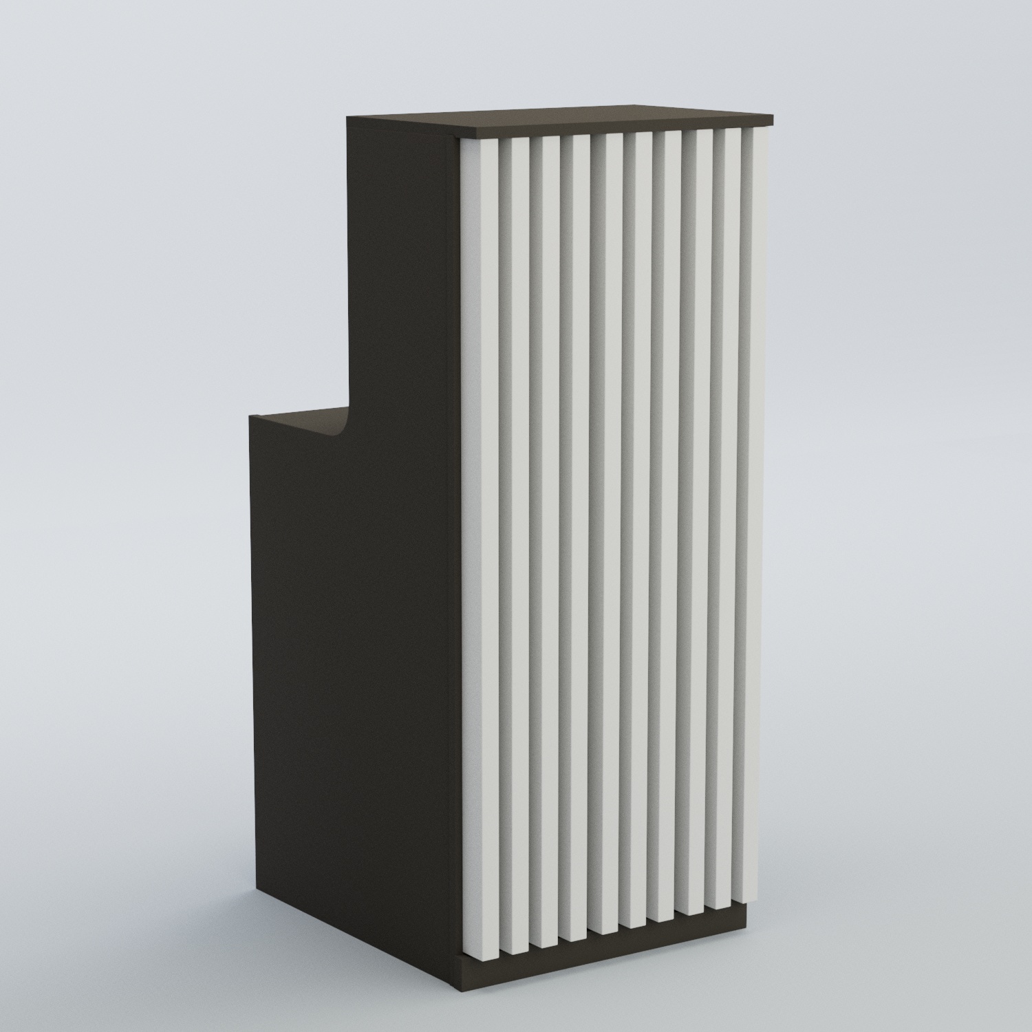 Ресепшен узкий серии ВЕРТИКАЛЬ №2 Черный + Белый