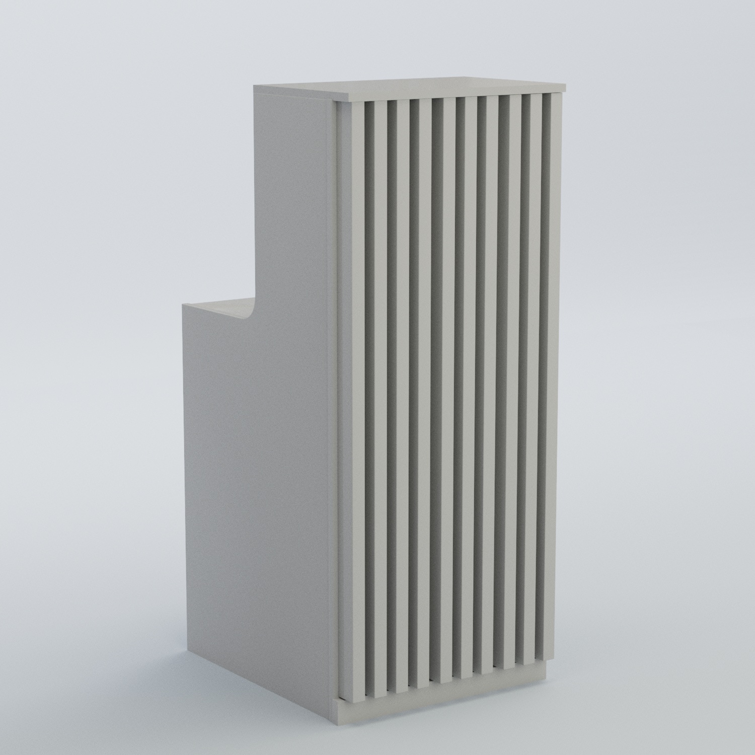 Ресепшен узкий серии ВЕРТИКАЛЬ №2 Серый