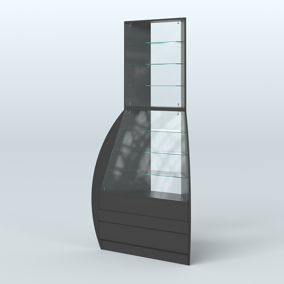 Витрина внешний угол БРИЗ №3 Черный