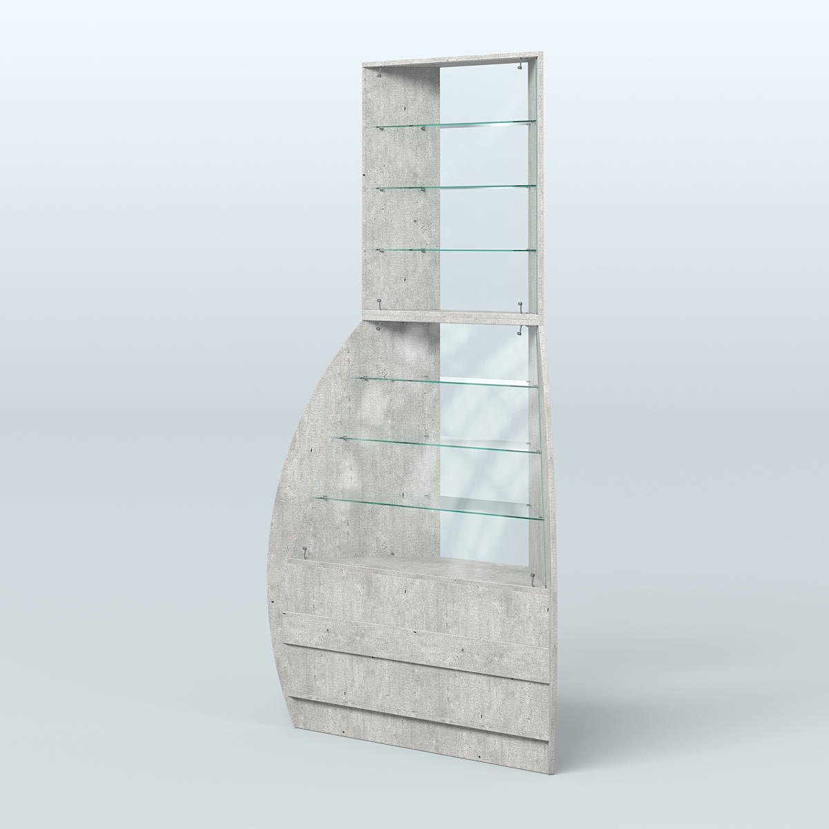 Витрина внешний угол БРИЗ №3 Метрополитан Грей