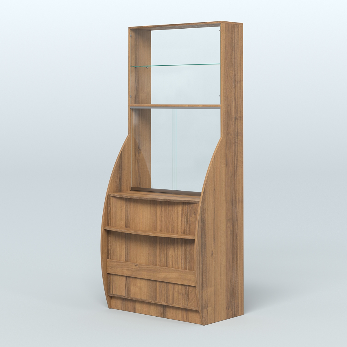 Витрина БРИЗ №5 с окном выдачи Орех