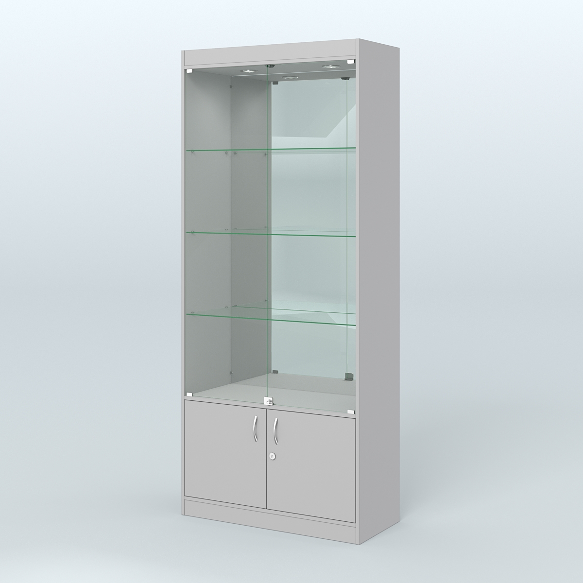 Витрина из ДСП для аптеки №1-400-3 Серый