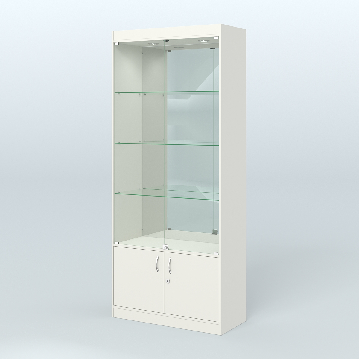 Витрина из ДСП для аптеки №1-400-3 Белый