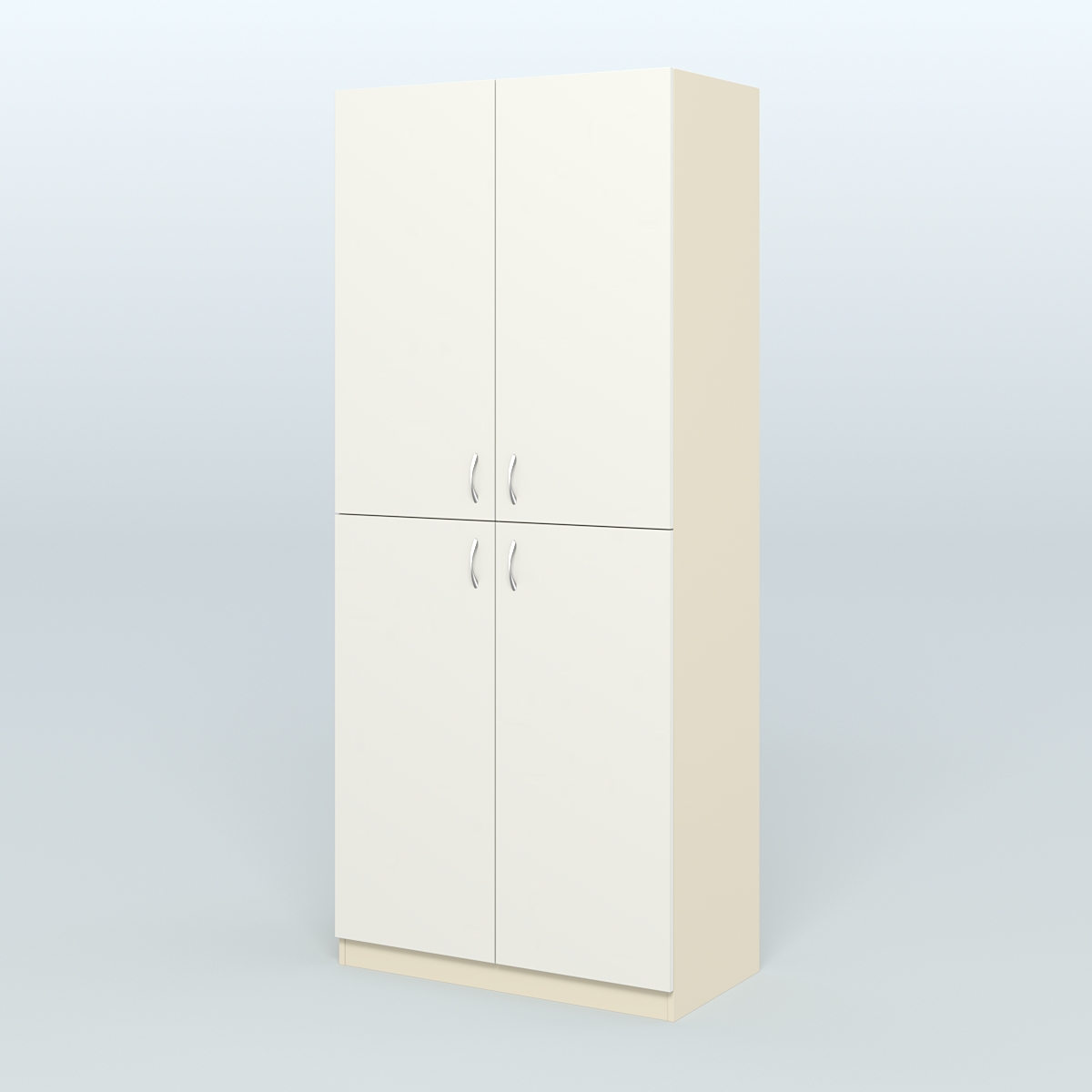 Шкаф для аптек с вертикальными разделителями №1 Крем Вайс + Белый