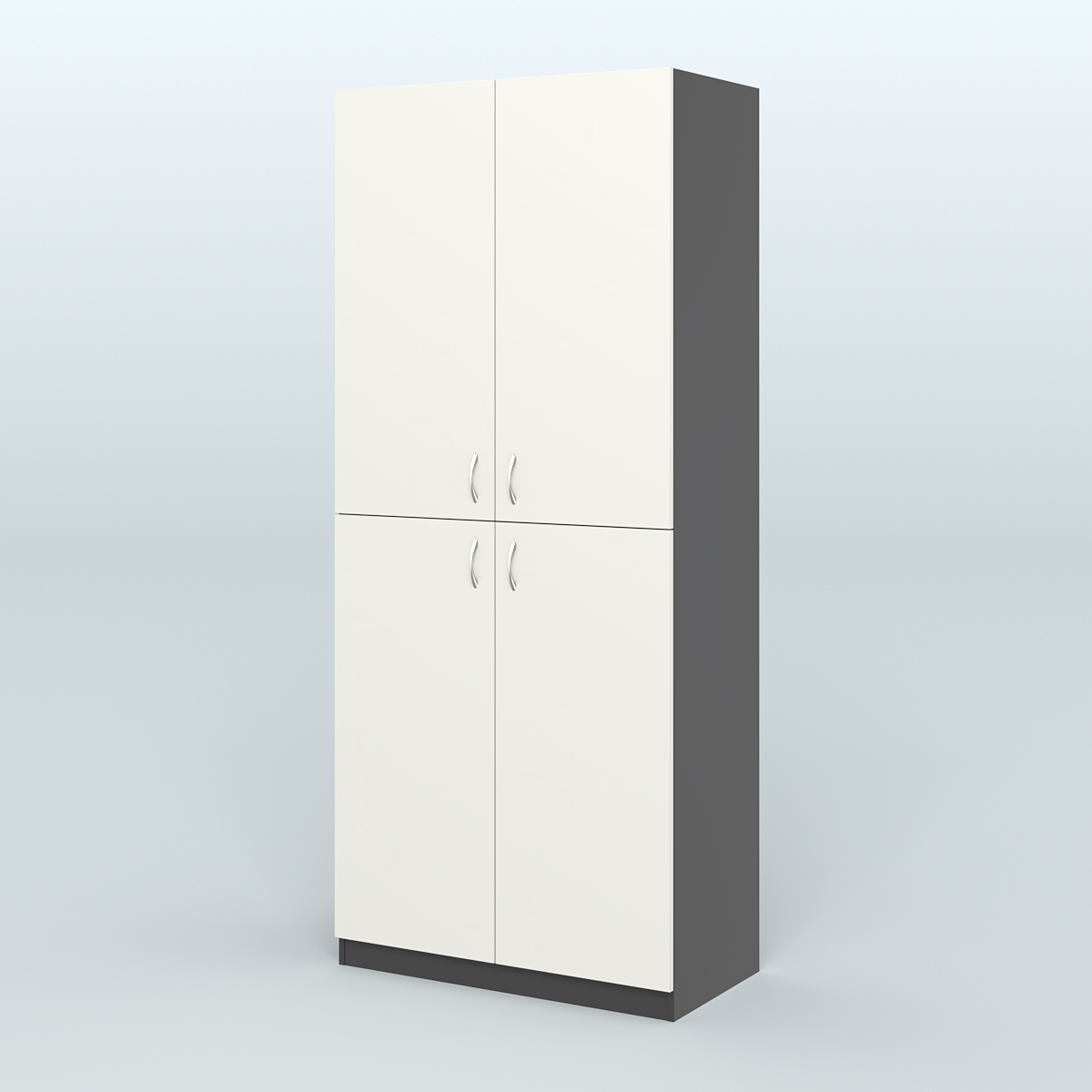 Шкаф для аптек с вертикальными разделителями №1 Черный + Белый