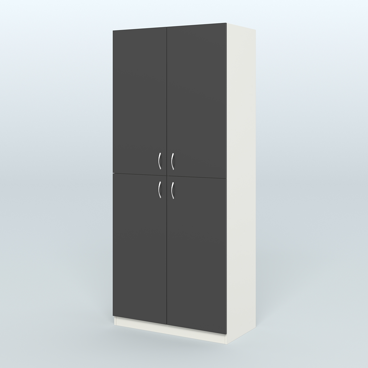 Шкаф для аптек с полками №2 Белый и Черный