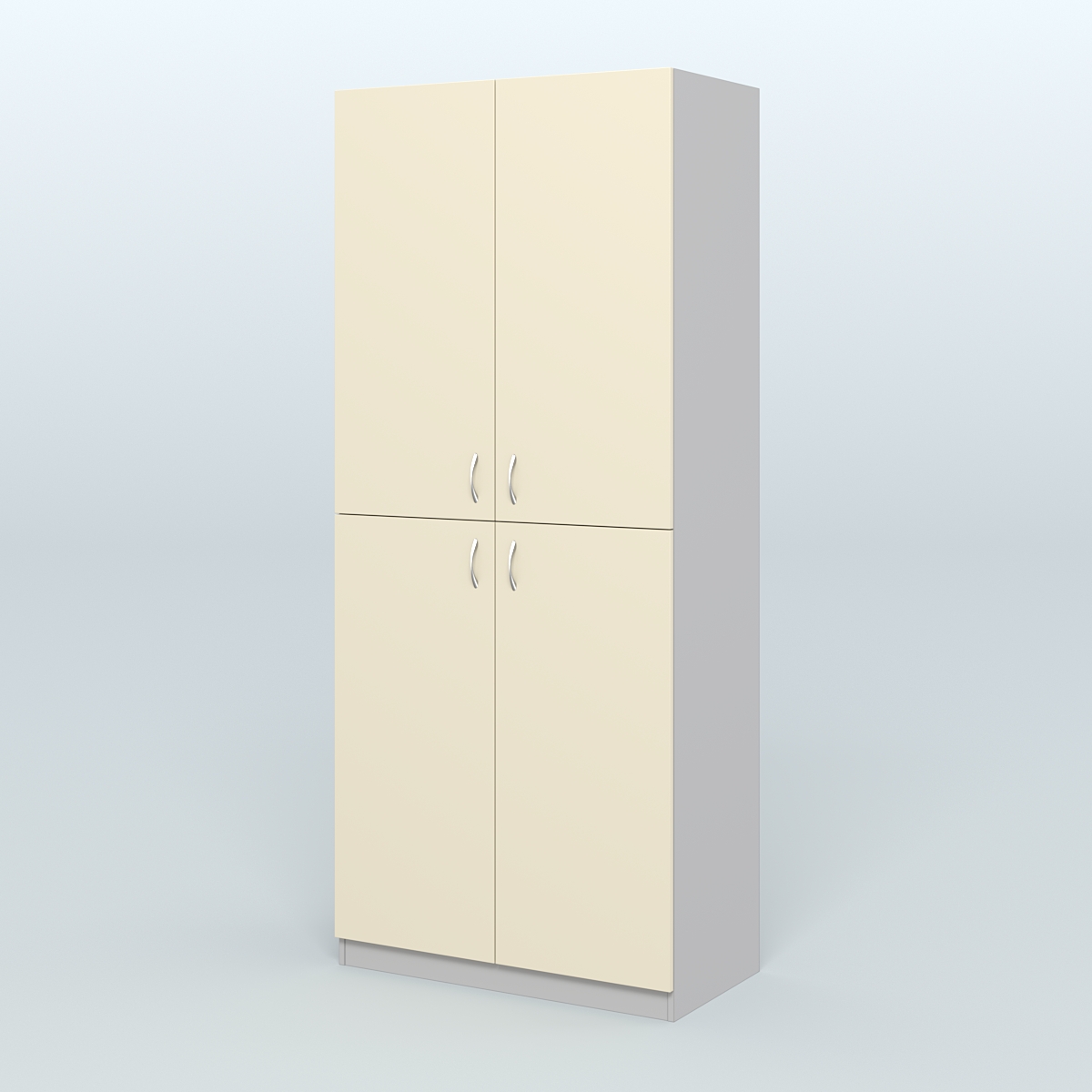 Шкаф для аптек с полками №2 Серый + Крем Вайс