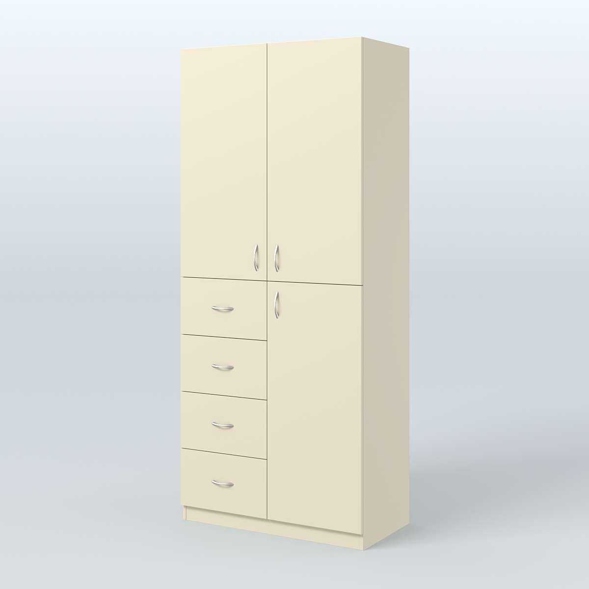 Шкаф для аптек с ящиками и полками №3 Крем Вайс