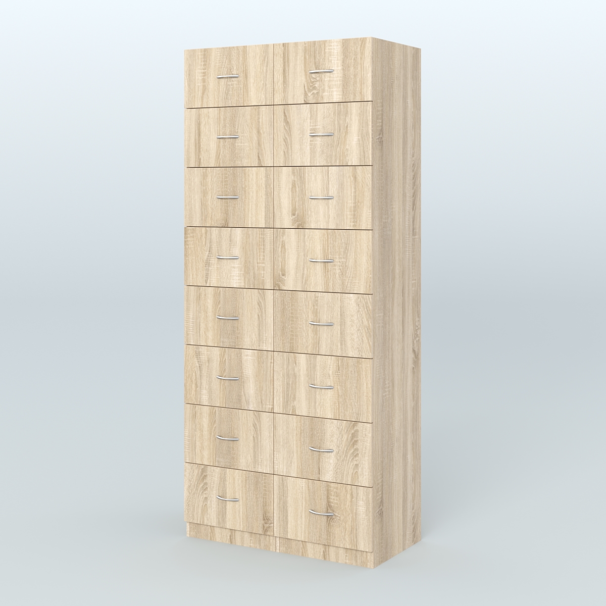 Шкаф для аптек - картотека серии RED №8  Дуб Сонома