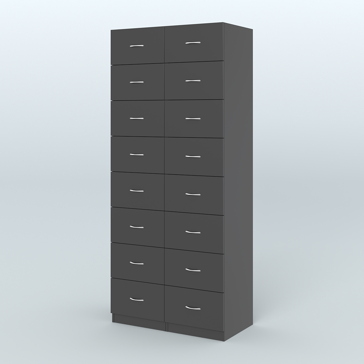 Шкаф для аптек - картотека серии RED №8  Черный