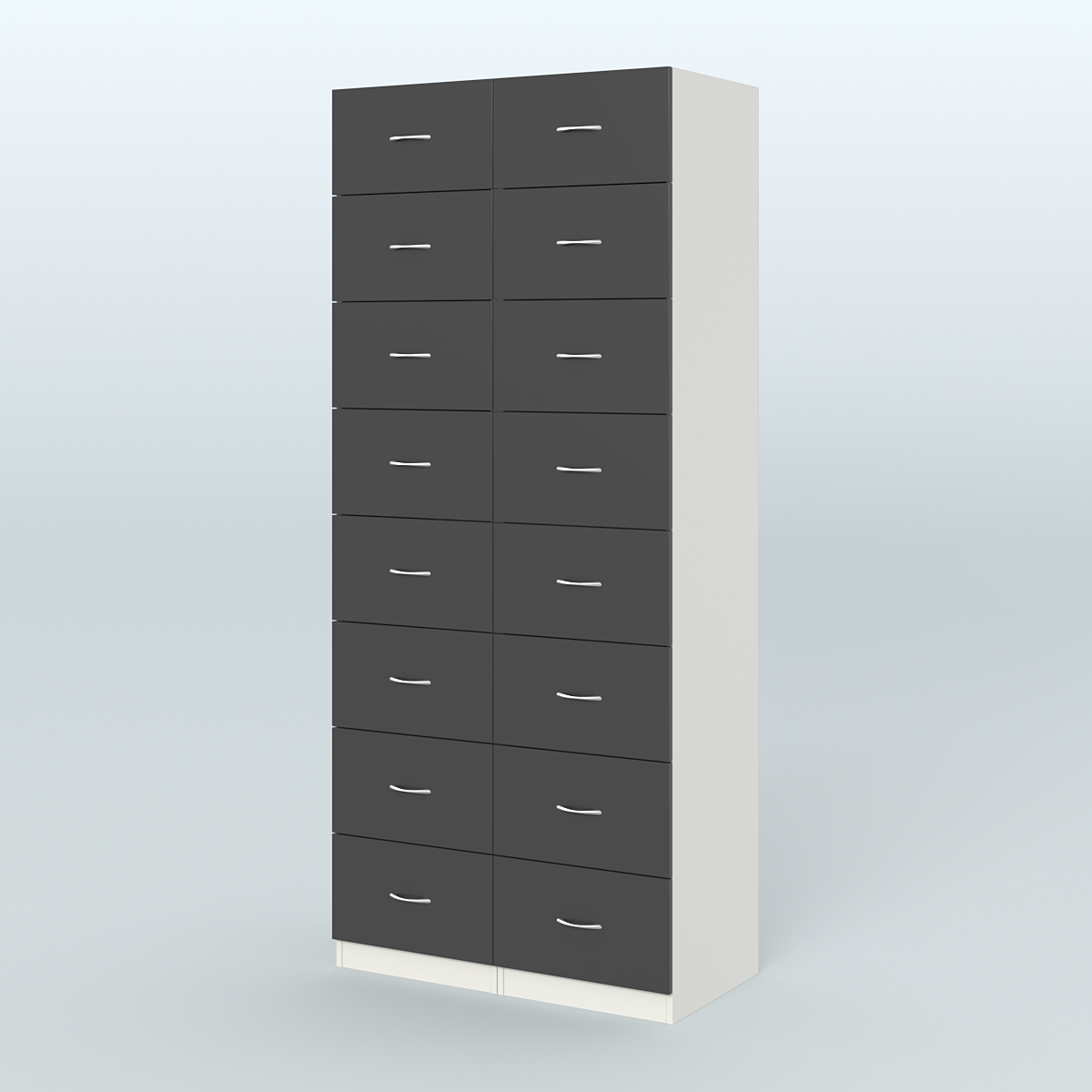 Шкаф для аптек - картотека серии RED №8  Белый и Черный