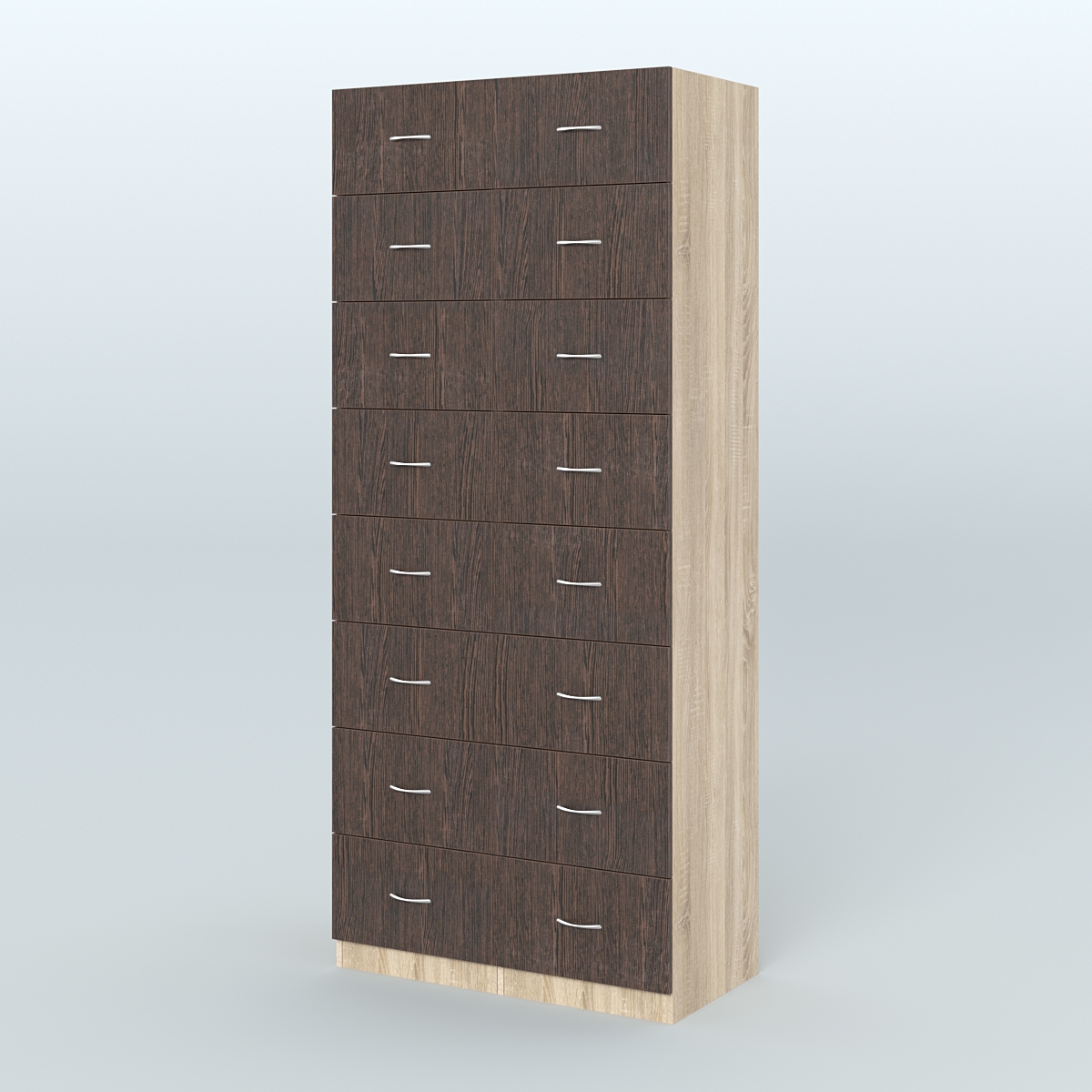 Шкаф для аптек - картотека серии RED №8  Дуб Сонома + Дуб Венге