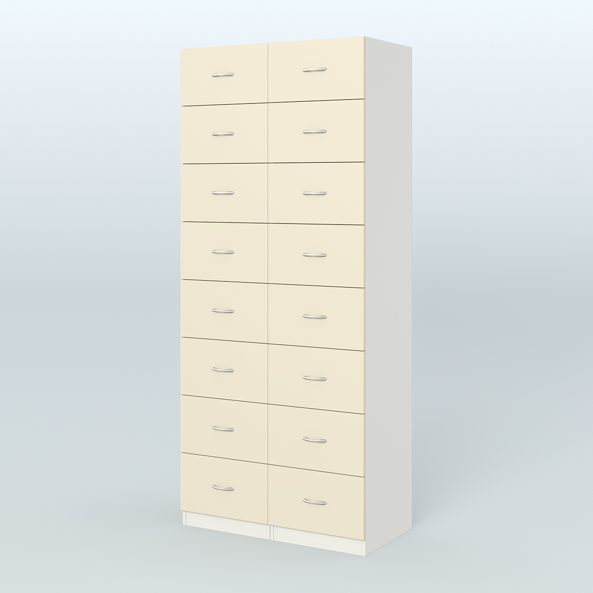 Шкаф для аптек - картотека серии RED №8  Белый + Крем Вайс