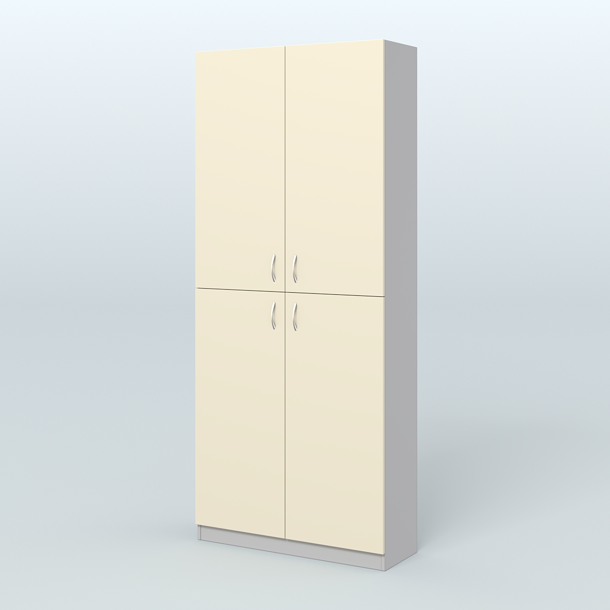 Аптечный широкий стеллаж под резину №1 Серый + Крем Вайс