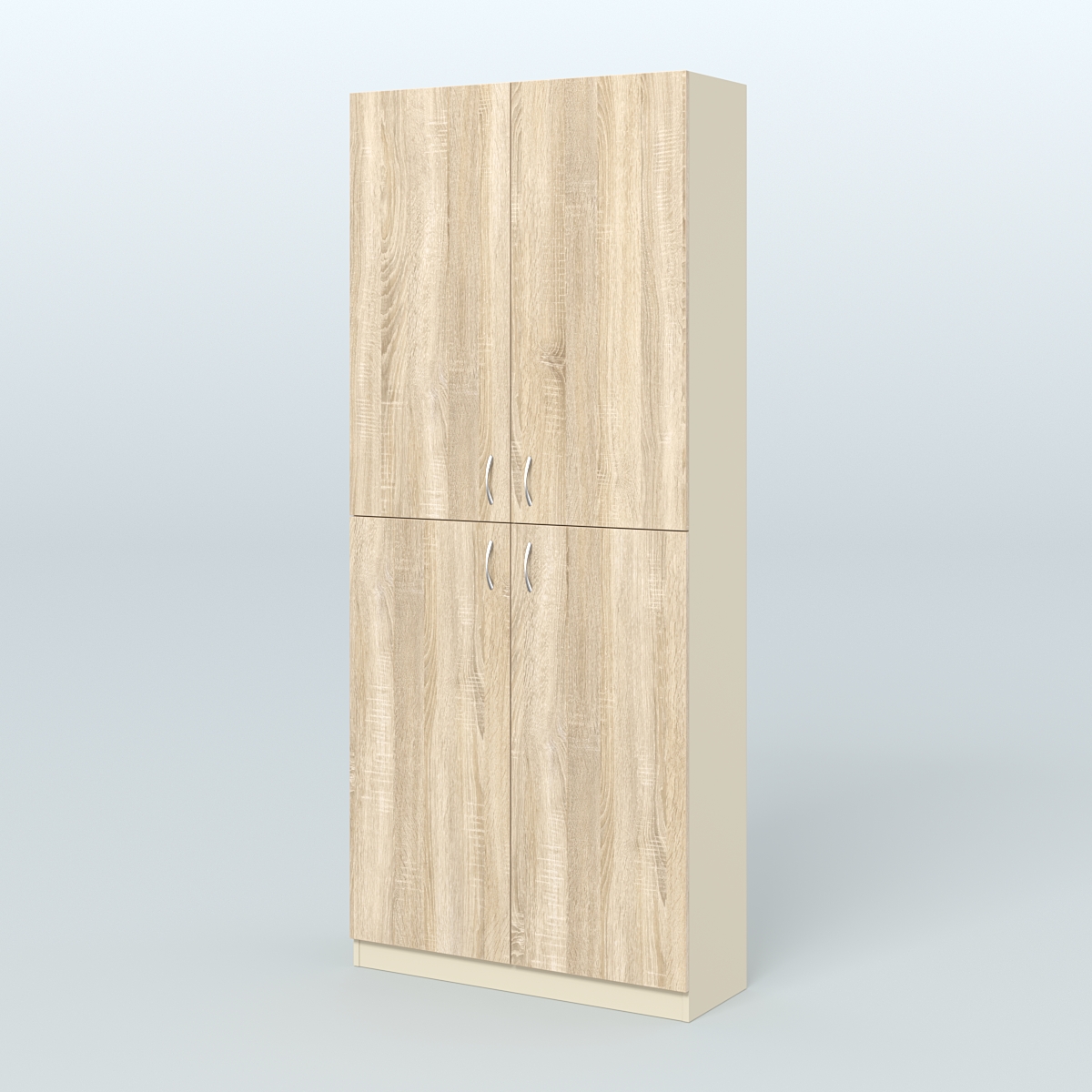 Аптечный широкий стеллаж под резину №1 Крем Вайс и Дуб Сонома U2236-5