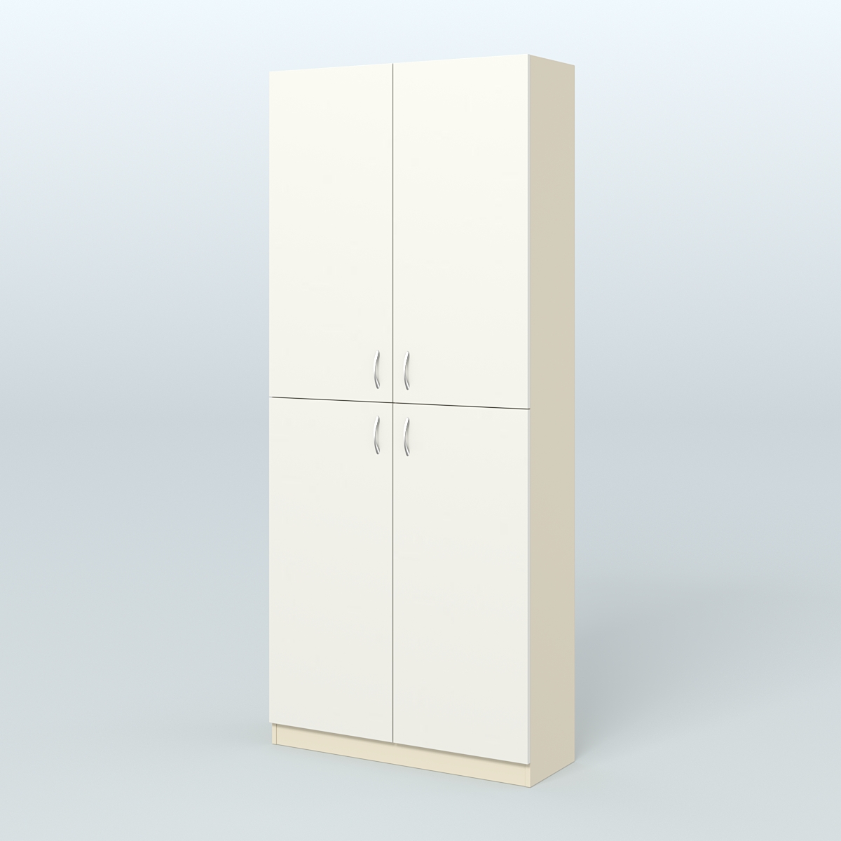 Аптечный широкий стеллаж под резину №1 Крем Вайс + Белый