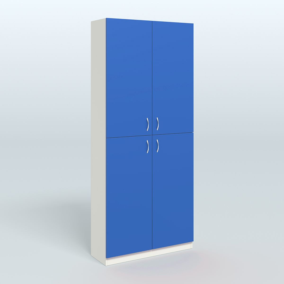 Аптечный широкий стеллаж под резину №1 Белый + Делфт голубой