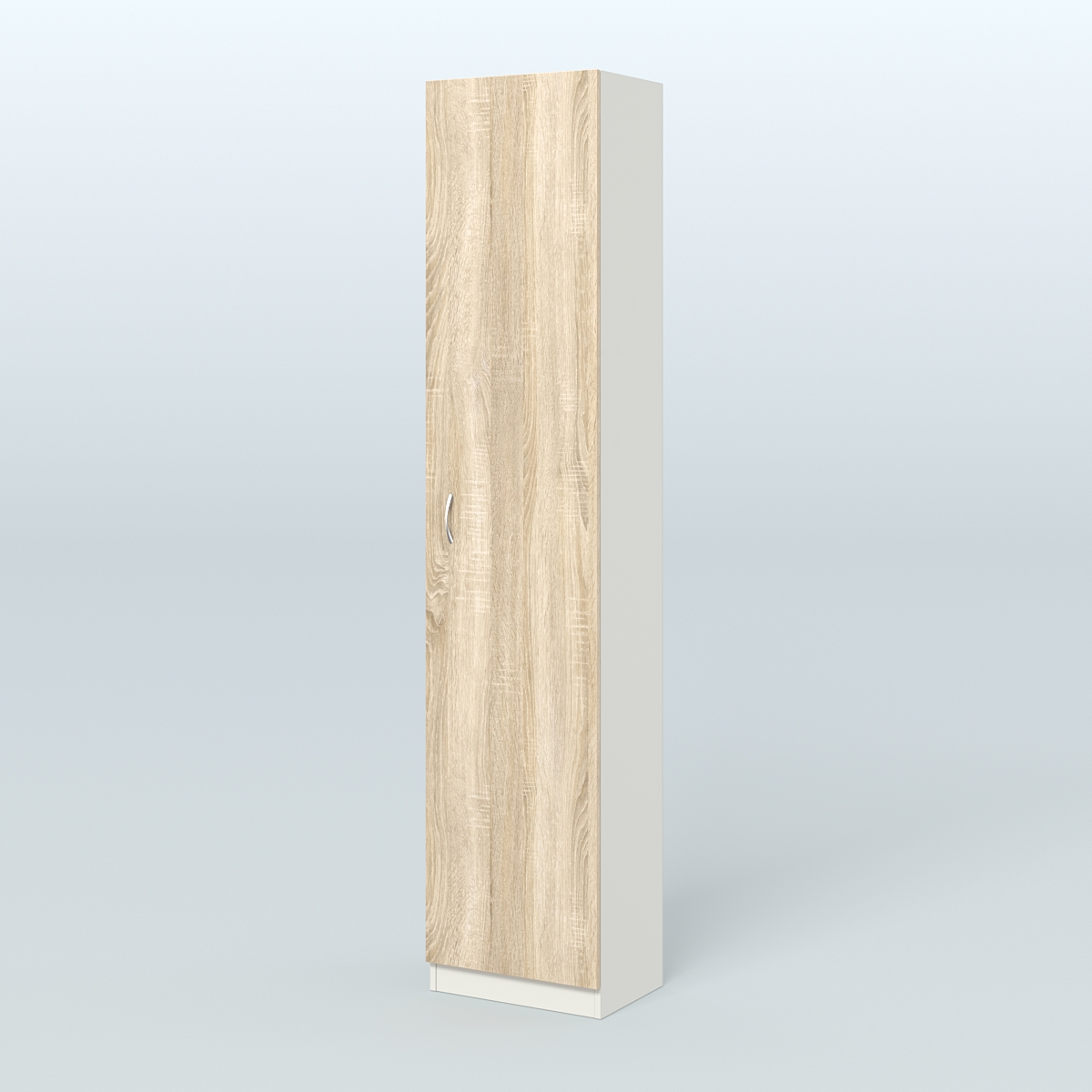 Аптечный узкий стеллаж под резину №2 Белый + Дуб Сонома