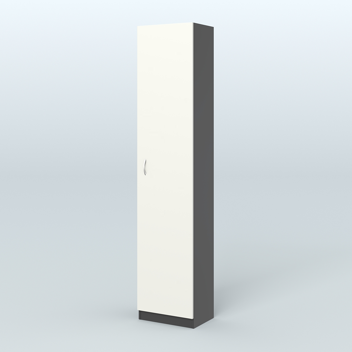 Аптечный узкий стеллаж под резину №2 Черный + Белый