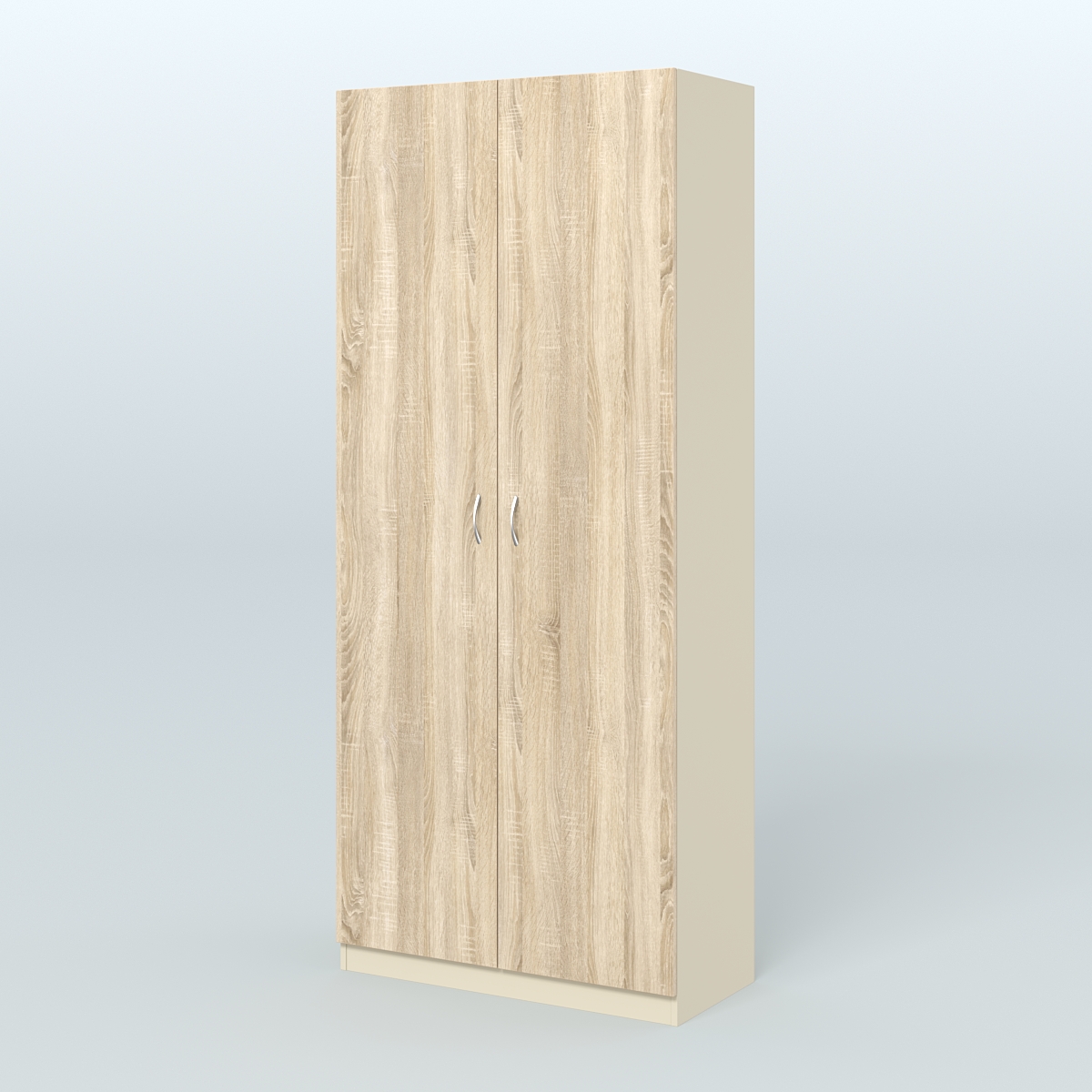 Аптечный шкаф широкий для одежды персонала №4 Крем Вайс и Дуб Сонома U2236-5