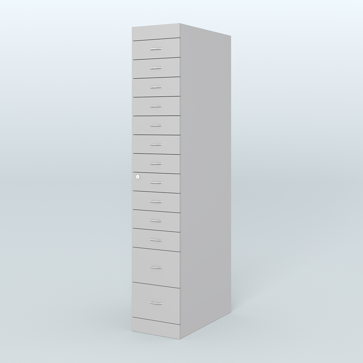 Рецептурный шкаф для аптек METACASE №1 глубиной 800 мм (13 ящиков) Серый