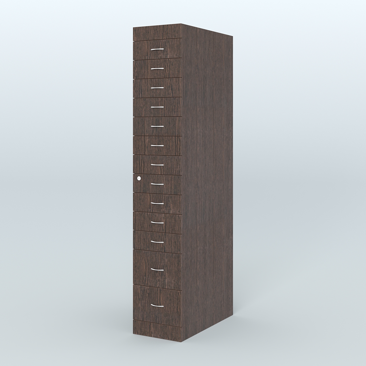 Рецептурный шкаф для аптек METACASE №1 глубиной 800 мм (13 ящиков) Дуб Венге