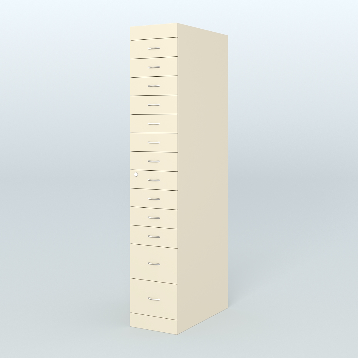 Рецептурный шкаф для аптек METACASE №1 глубиной 800 мм (13 ящиков) Крем Вайс