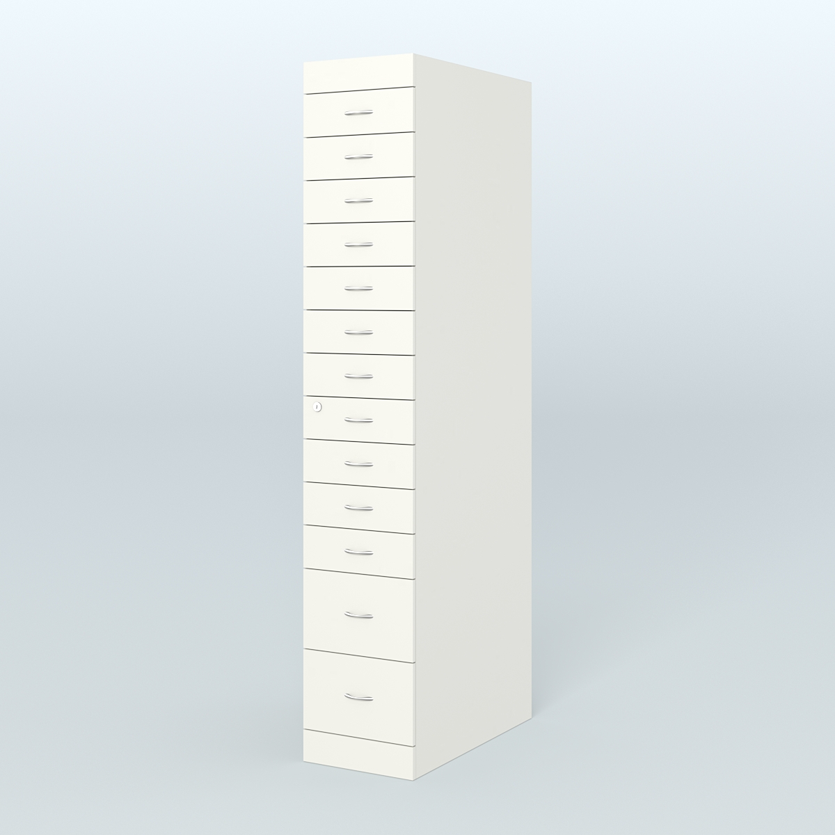 Рецептурный шкаф для аптек METACASE №1 глубиной 800 мм (13 ящиков) Белый