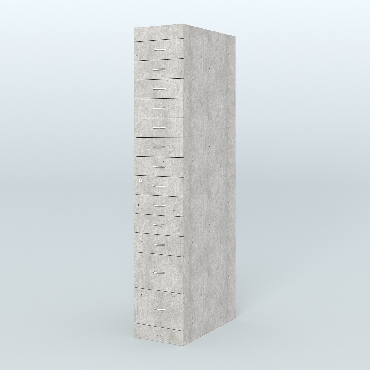 Рецептурный шкаф для аптек METACASE №1 глубиной 800 мм (13 ящиков) Метрополитан Грей