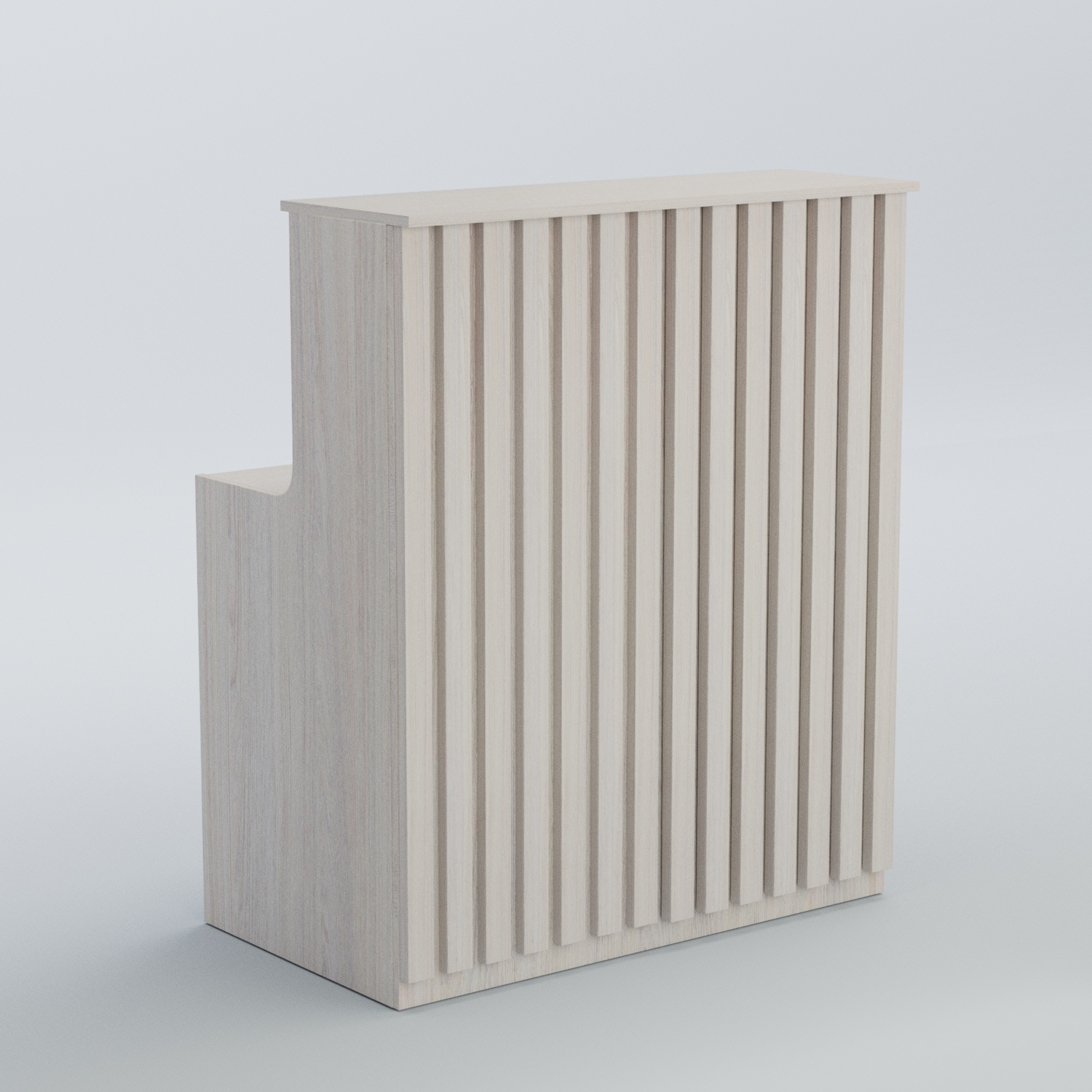 Ресепшен прямоугольный серии ПРИЛИВ №1 Ясень Анкор светлый