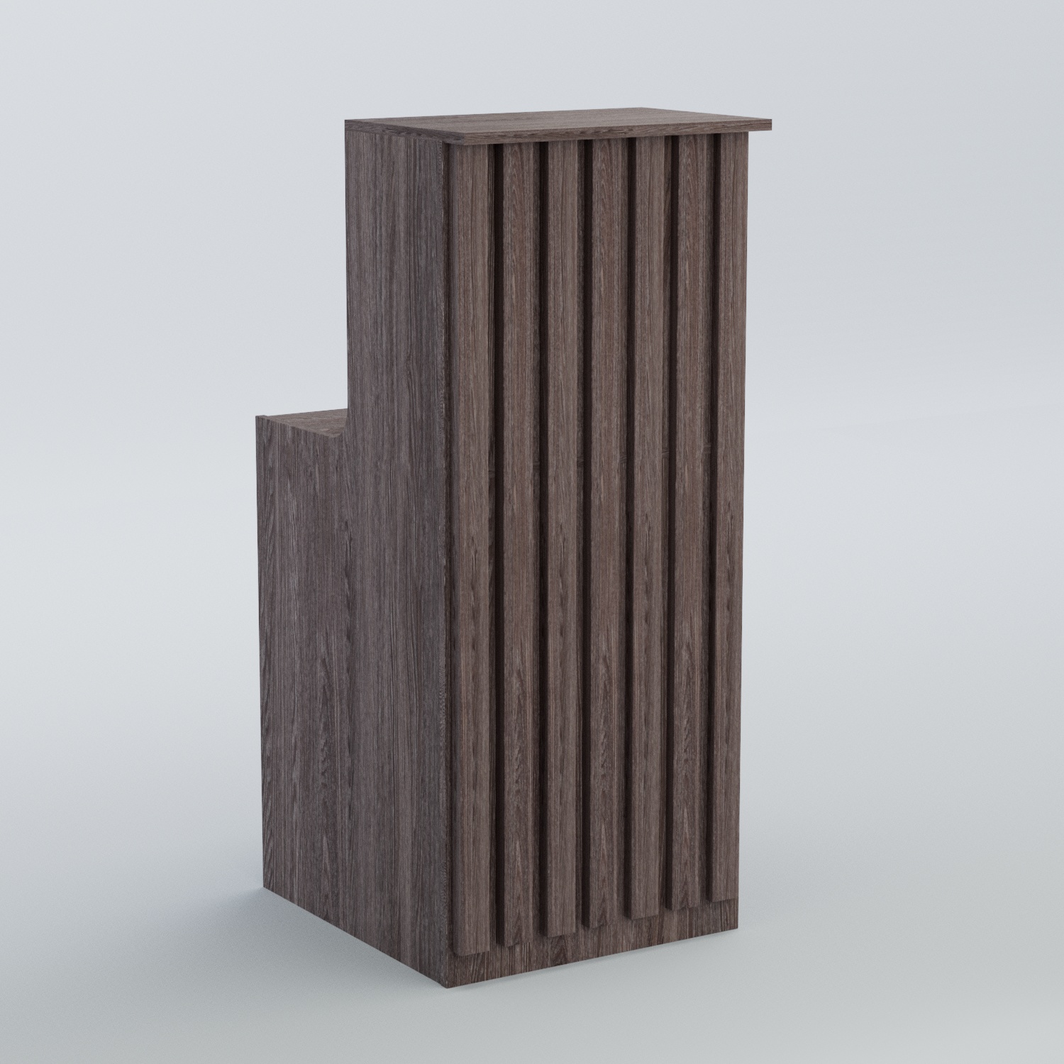 Ресепшен узкий серии ПРИЛИВ №2 Ясень Анкор темный