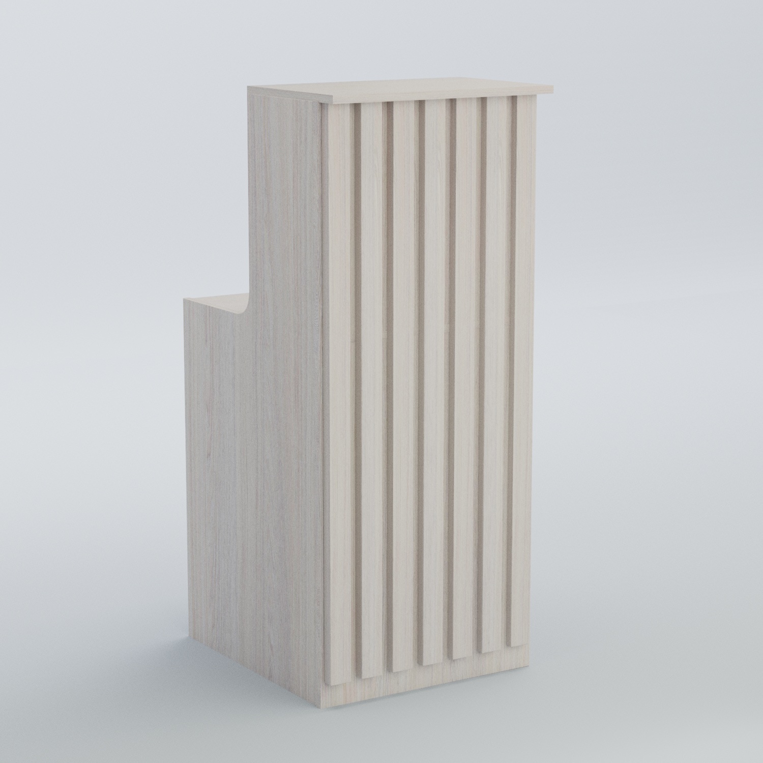 Ресепшен узкий серии ПРИЛИВ №2 Ясень Анкор светлый