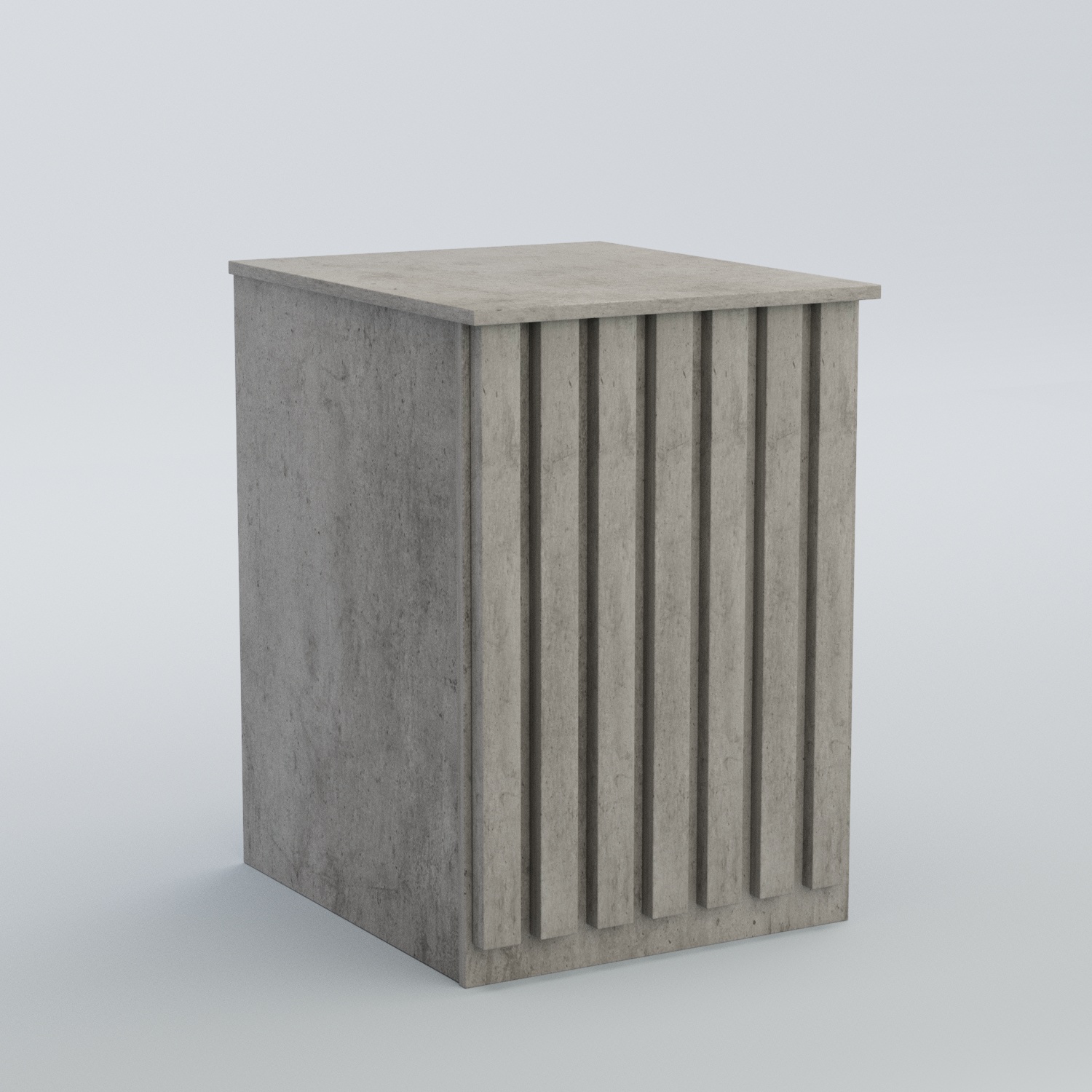 Ресепшен - стол узкий серии ПРИЛИВ №9 Бетон Чикаго светло-серый F186 ST9