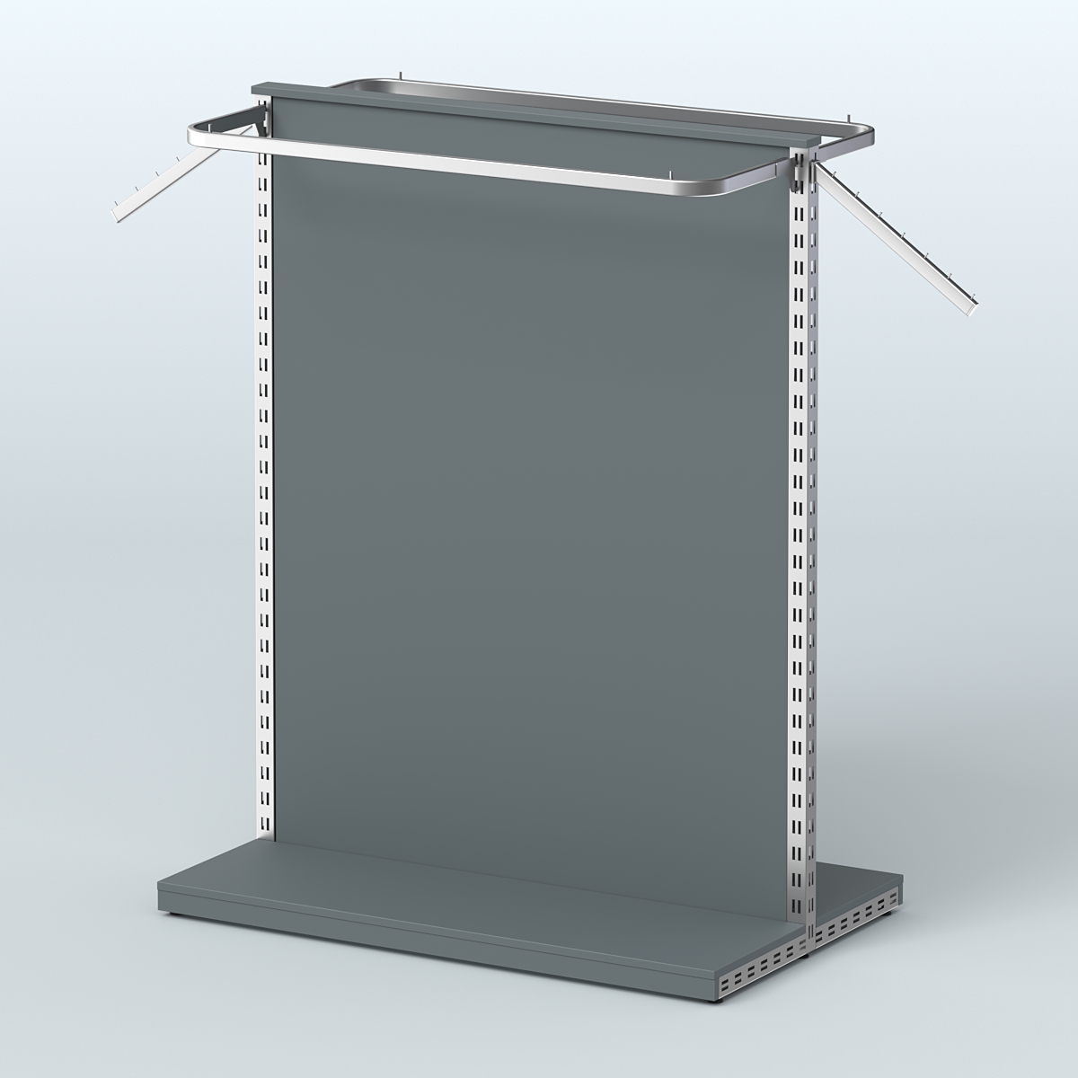 Система ЭЛЕГАНТ островная с ДСП и П-образными поручнями №1 Темно-Серый