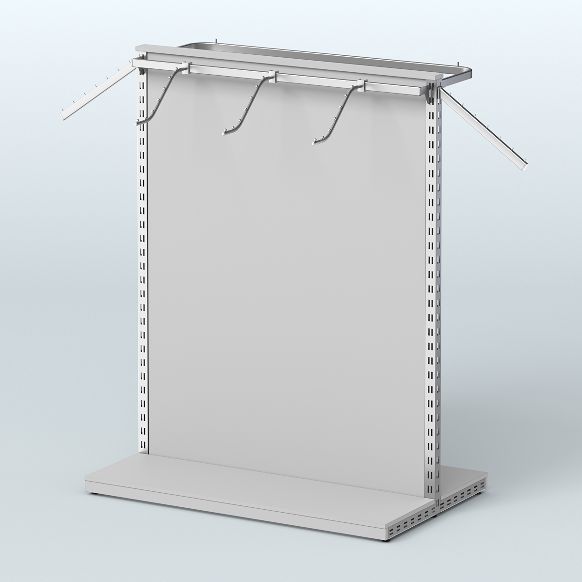 Система ЭЛЕГАНТ островная с ДСП и двумя пооручнями №2 Серый