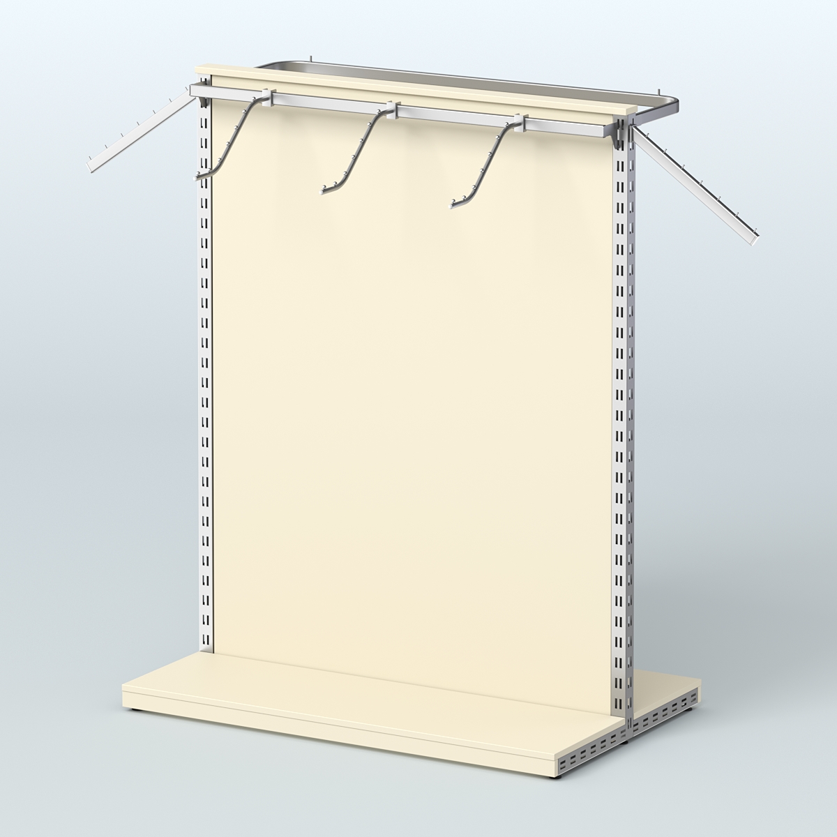 Система ЭЛЕГАНТ островная с ДСП и двумя пооручнями №2 Крем Вайс