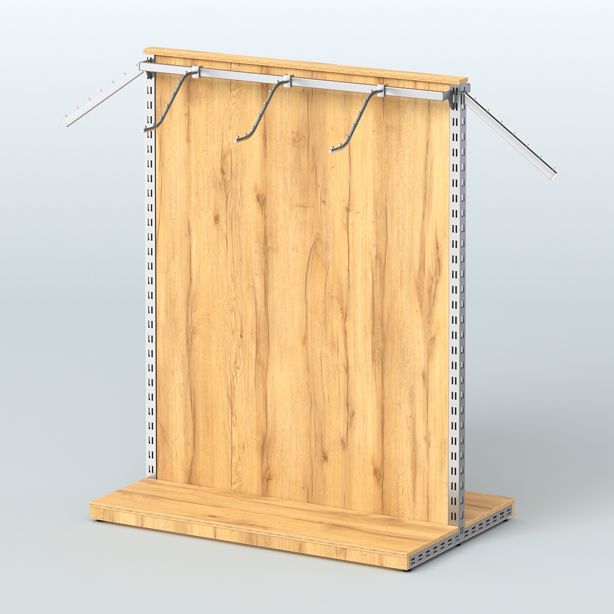 Система ЭЛЕГАНТ островная с ДСП и двумя поручнями под навесные кронштейны №3 Дуб Золотистый