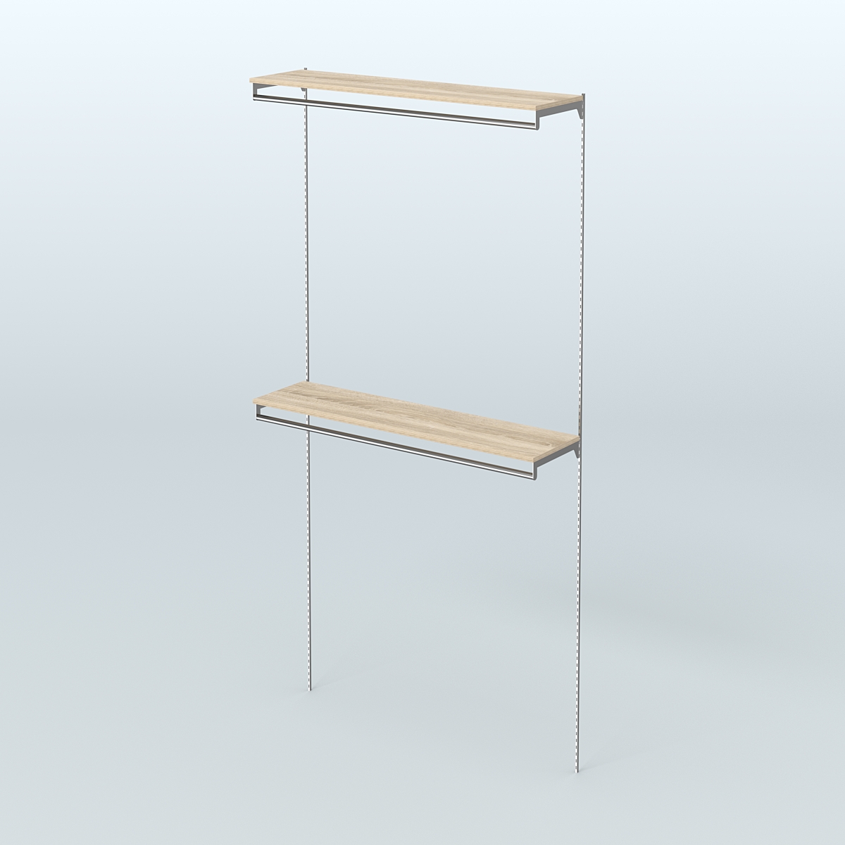 Модульная система Neo Fix №10 с двумя сборными поручнями и полками ДСП 16 мм (1200 мм) Дуб Сонома