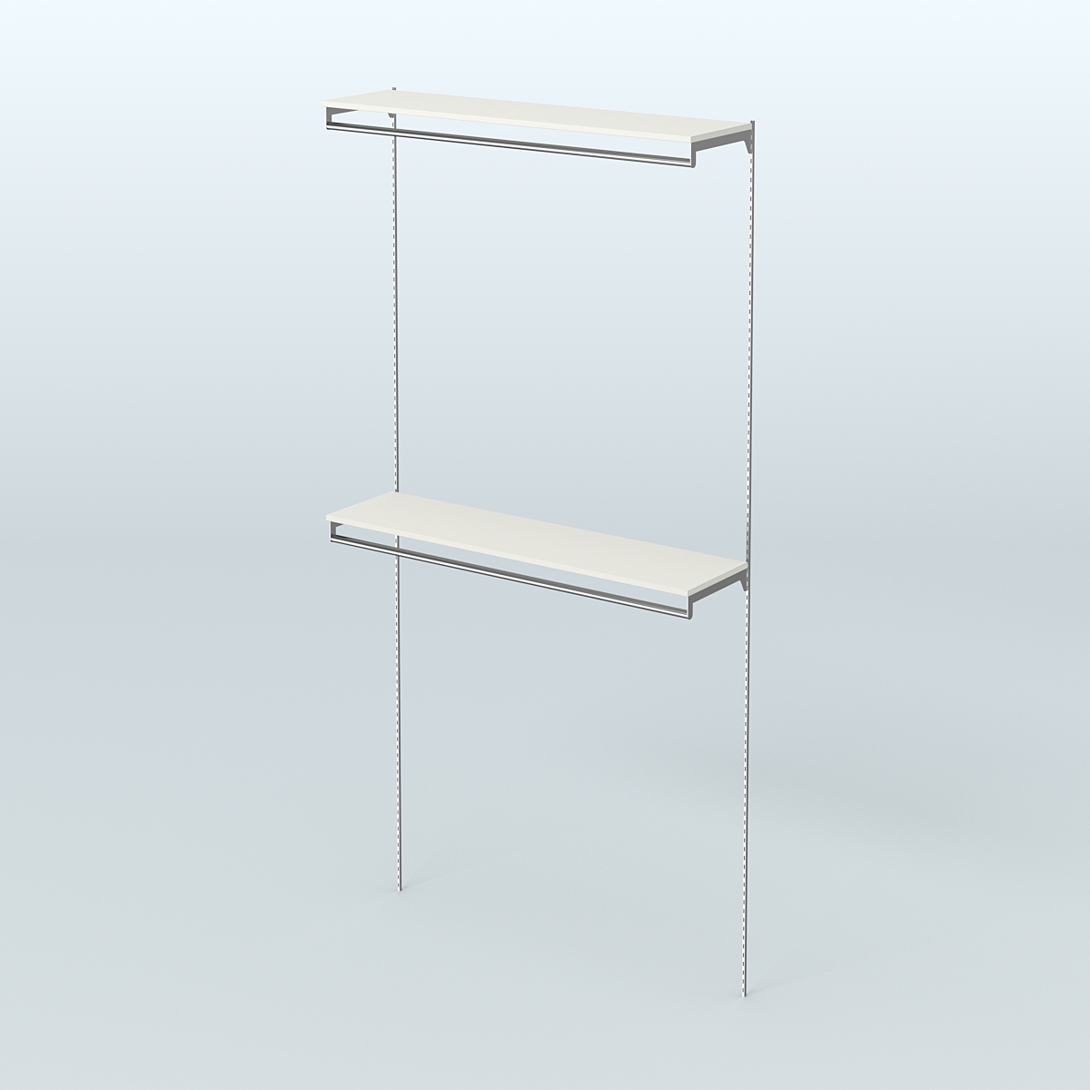 Модульная система Neo Fix №10 с двумя сборными поручнями и полками ДСП 16 мм (1200 мм) Белый